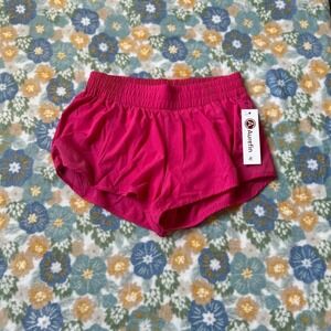 Aurefin Hot pink gym shorts with white inner lining Women's 8 NWT